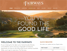 Tablet Screenshot of fairways-living.com